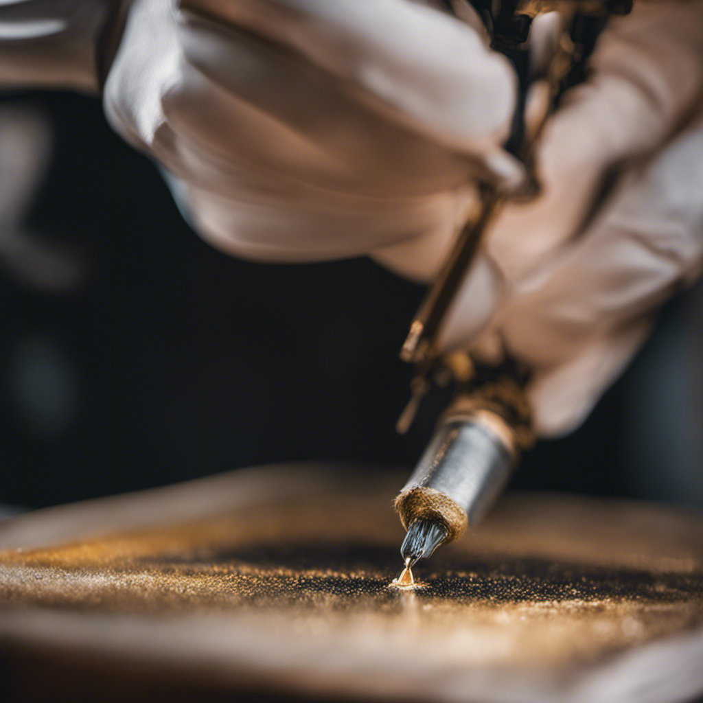 An image showcasing the meticulous process of repairing cracks and holes in a painting finish in York