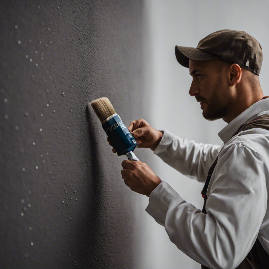 An image that showcases the expertise of Quality Decorators York: a skilled painter meticulously applying a flawless coat of paint on a beautifully textured wall, capturing the attention to detail and craftsmanship they offer