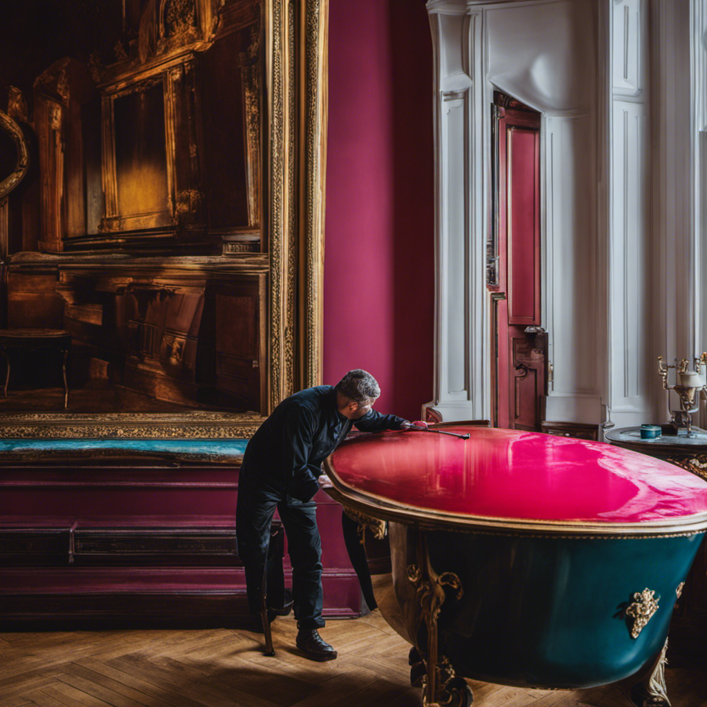 An image showcasing the expertise of elite painting contractors in York, featuring a skilled artisan delicately applying a flawless coat of paint to a grand Victorian home, surrounded by a palette of vibrant colors