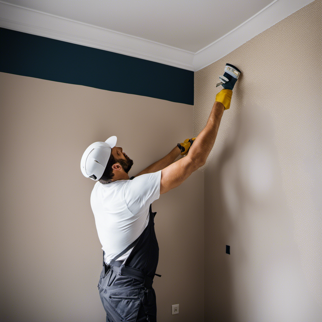 An image showcasing a skilled wallpaper installer smoothly applying adhesive to a perfectly prepped wall in York