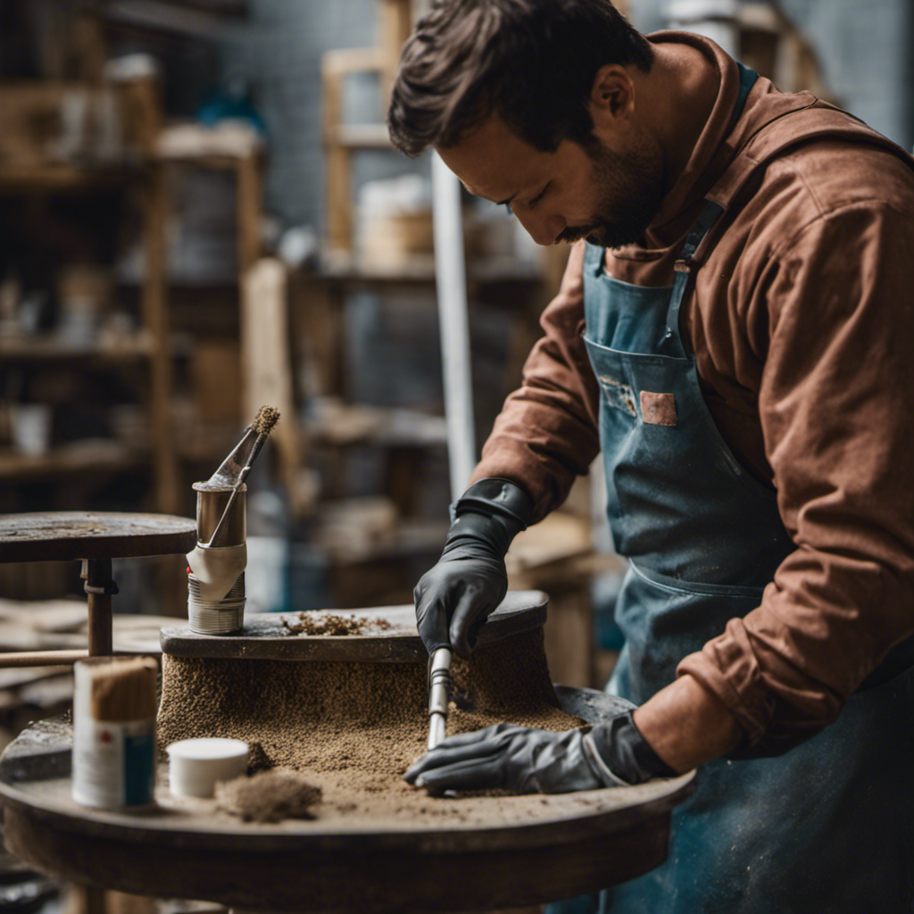 An image showcasing a painter meticulously cleaning and repairing a surface in York