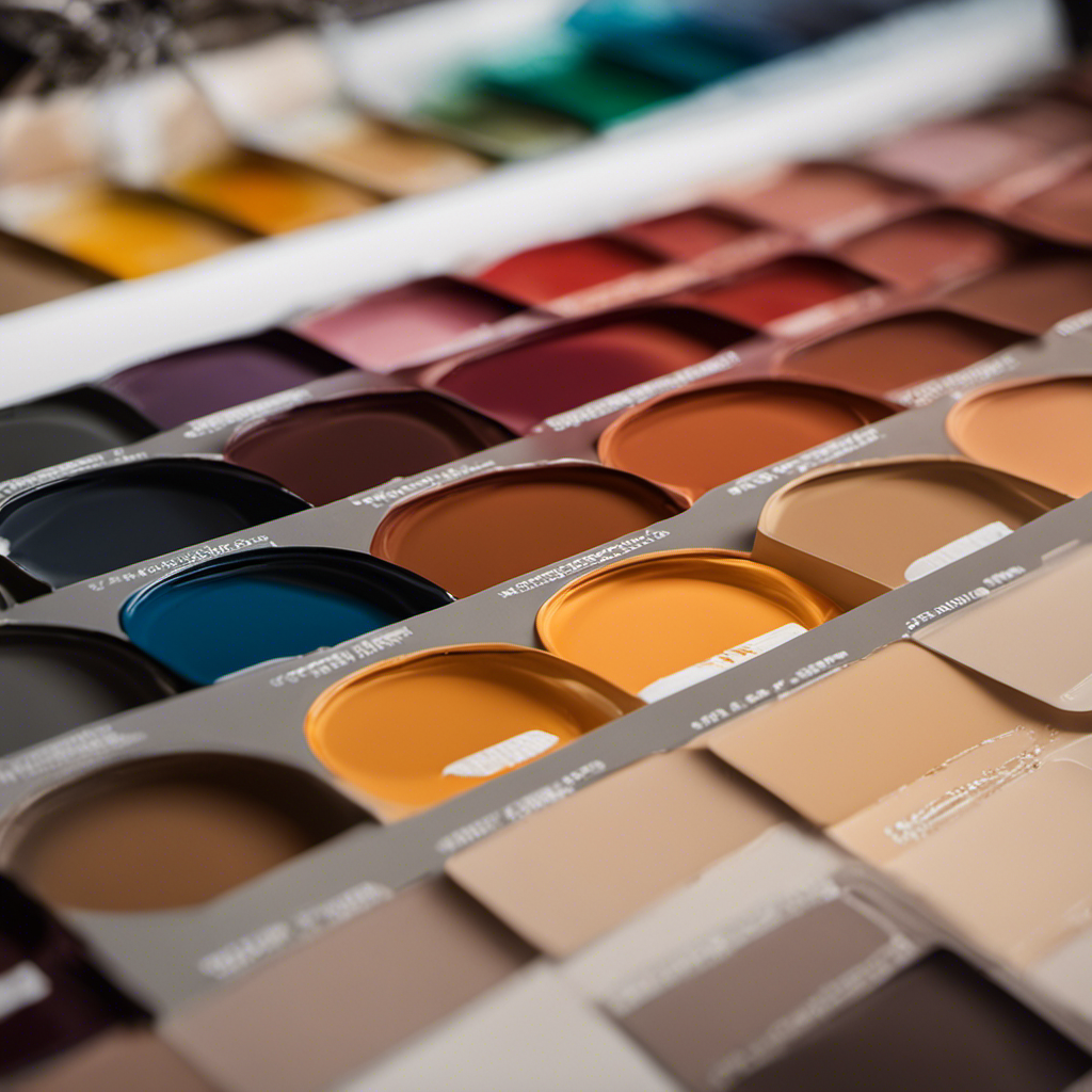 An image showcasing a variety of paint swatches arranged in a gradient, starting from warm neutrals to bold hues, illustrating the importance of selecting the right paint colors for cost-effective York interior painting solutions