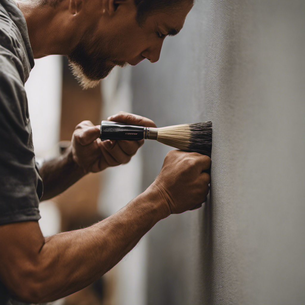 An image showcasing a professional painter meticulously sanding a wall in York, removing imperfections to reveal a smooth surface primed for flawless painting