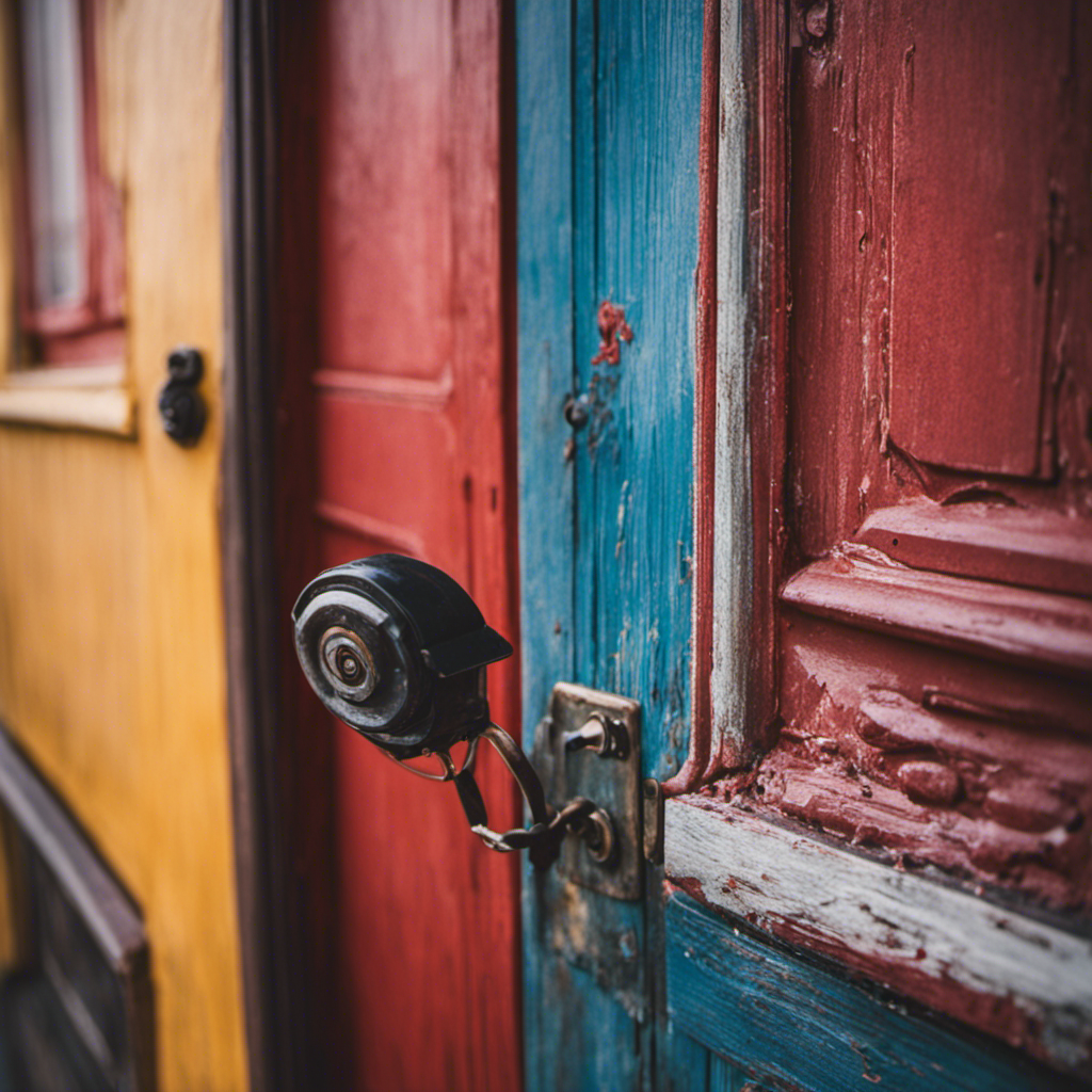  Capture the essence of a transformed home exterior with a close-up image of skilled painters meticulously applying a fresh coat of vibrant paint to a weathered front door, instantly reviving its appearance