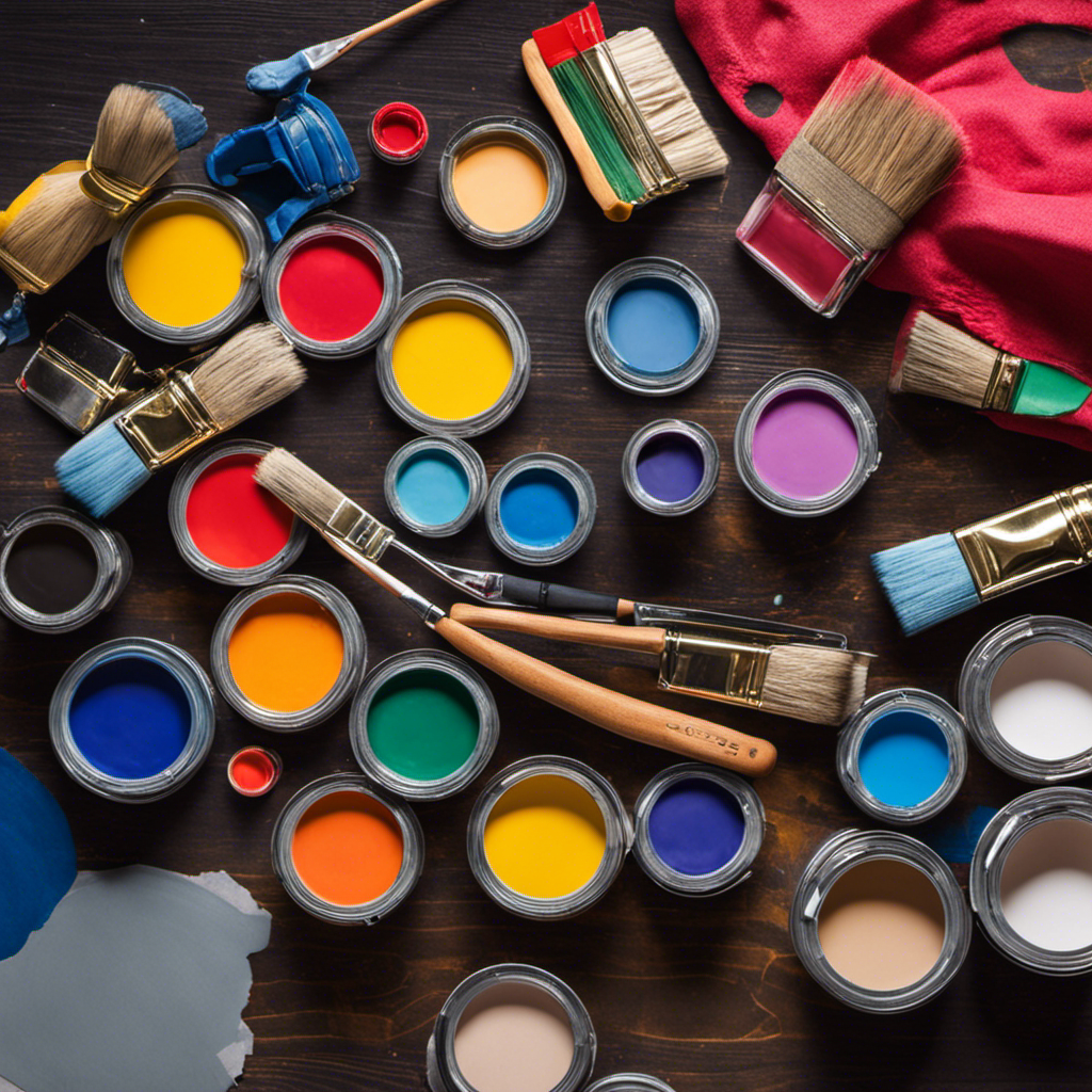 An image showcasing a variety of budget-friendly painting supplies and tools in York