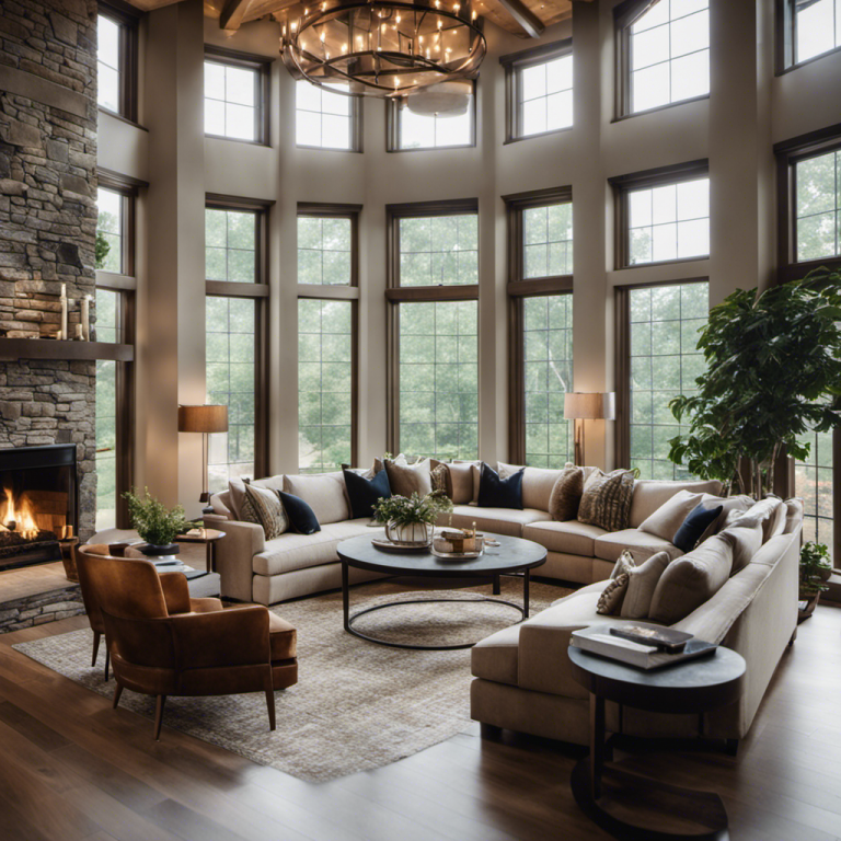 An image capturing a spacious living room in York's stunning home interior