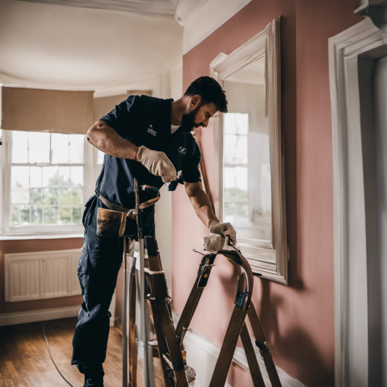 An image depicting a skilled painter meticulously applying a fresh coat of paint to a beautifully adorned room in a residential property, showcasing the affordability of interior painting services in York