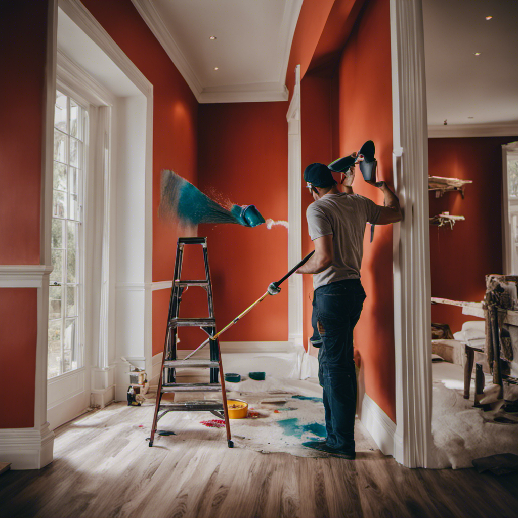 An image showcasing skilled house painters in York transforming a home's interior with precision and expertise