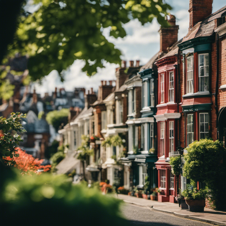 Ate a picturesque scene of a charming York street, adorned with vibrant houses and lush greenery