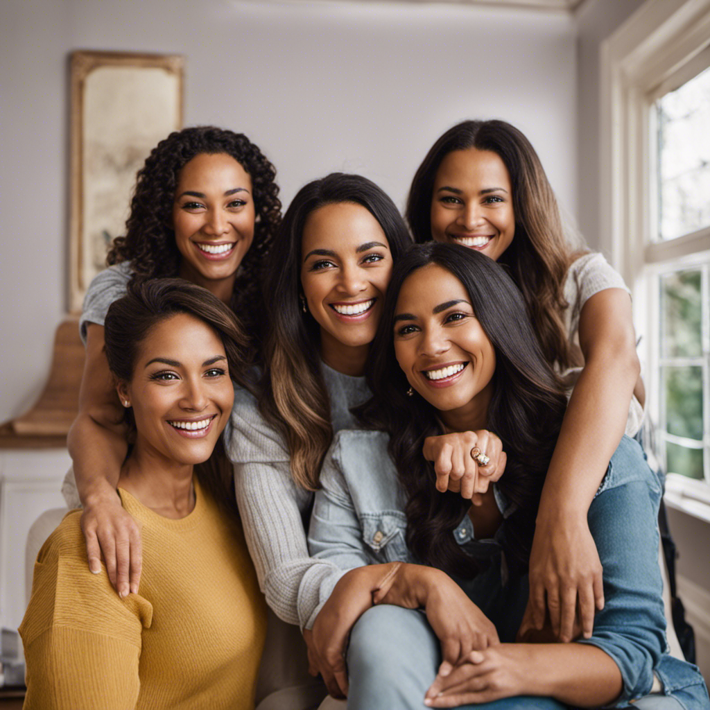 An image featuring a diverse group of smiling homeowners in York, proudly displaying their flawlessly touched-up walls