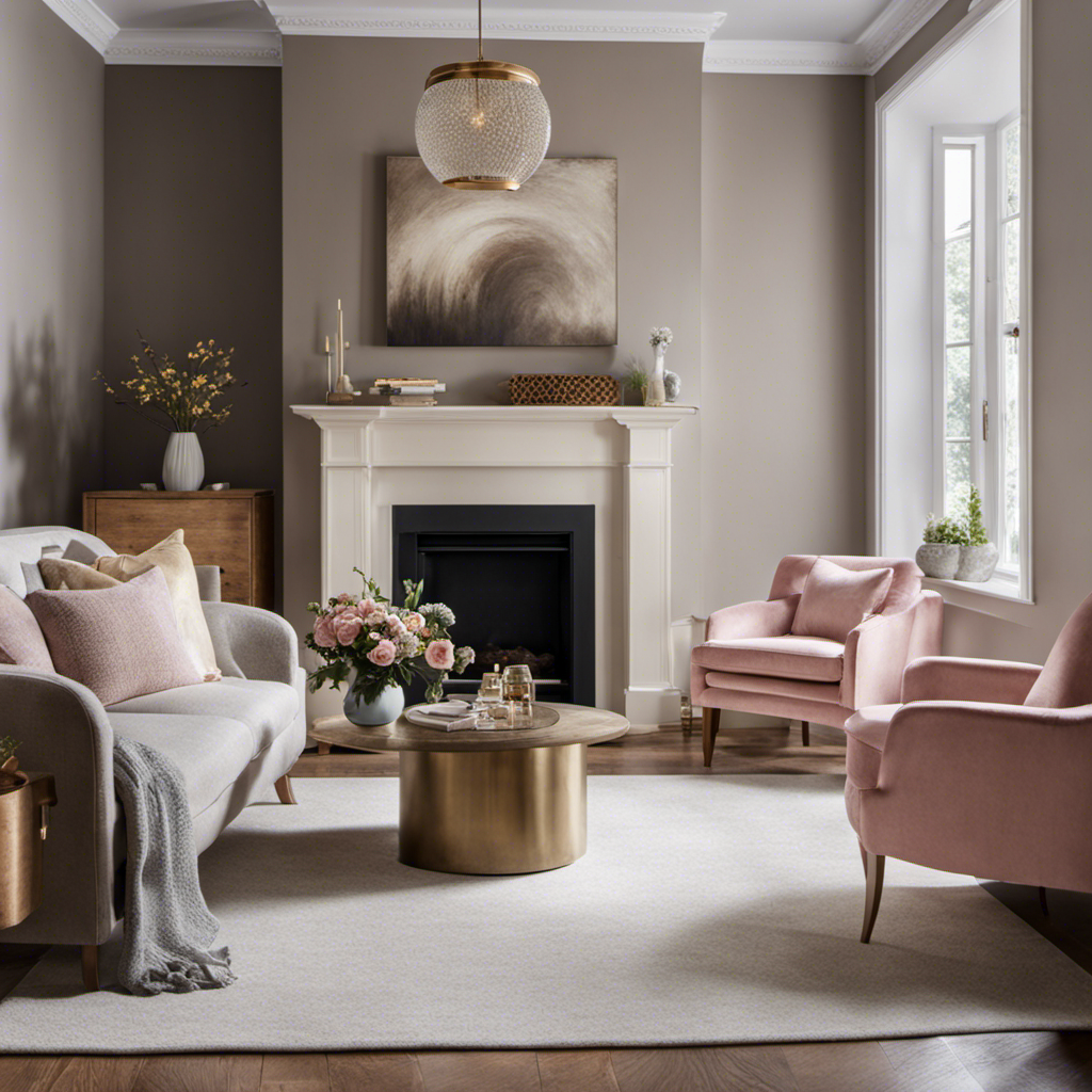 An image that showcases a beautifully transformed living room, with perfectly painted walls in soft hues, meticulously applied by skilled local York painters, adding a touch of elegance and sophistication to your home