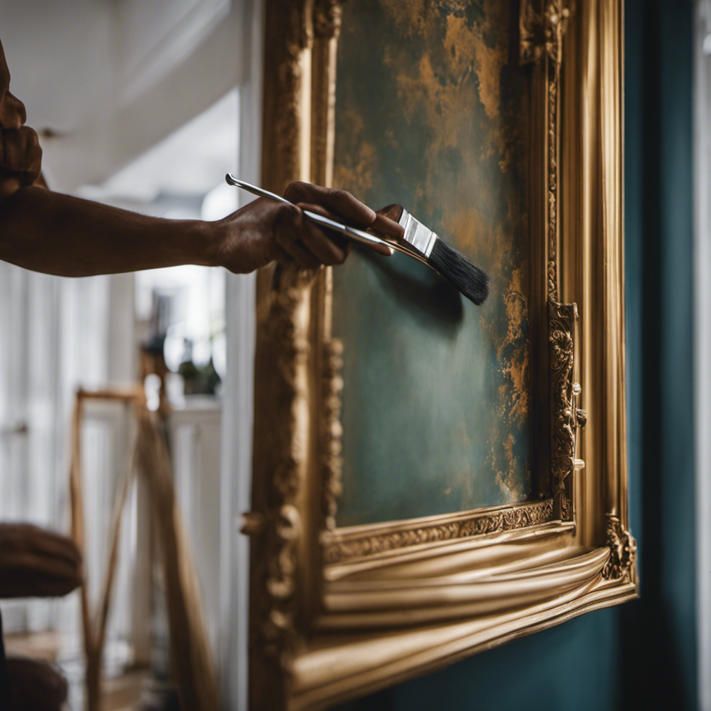 An image capturing a skilled painter meticulously applying a flawless coat of paint to a room, showcasing the intricate brushstrokes and attention to detail, highlighting the exceptional craftsmanship of expert painting services in York