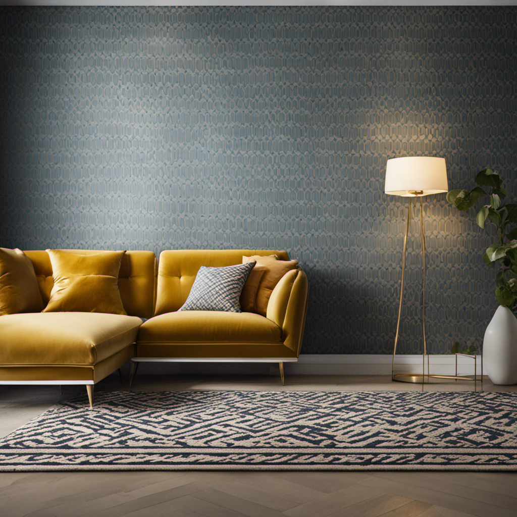 An image showcasing a variety of beautifully patterned wallpapers with different textures and colors, displayed on elegant walls inside a modern York home