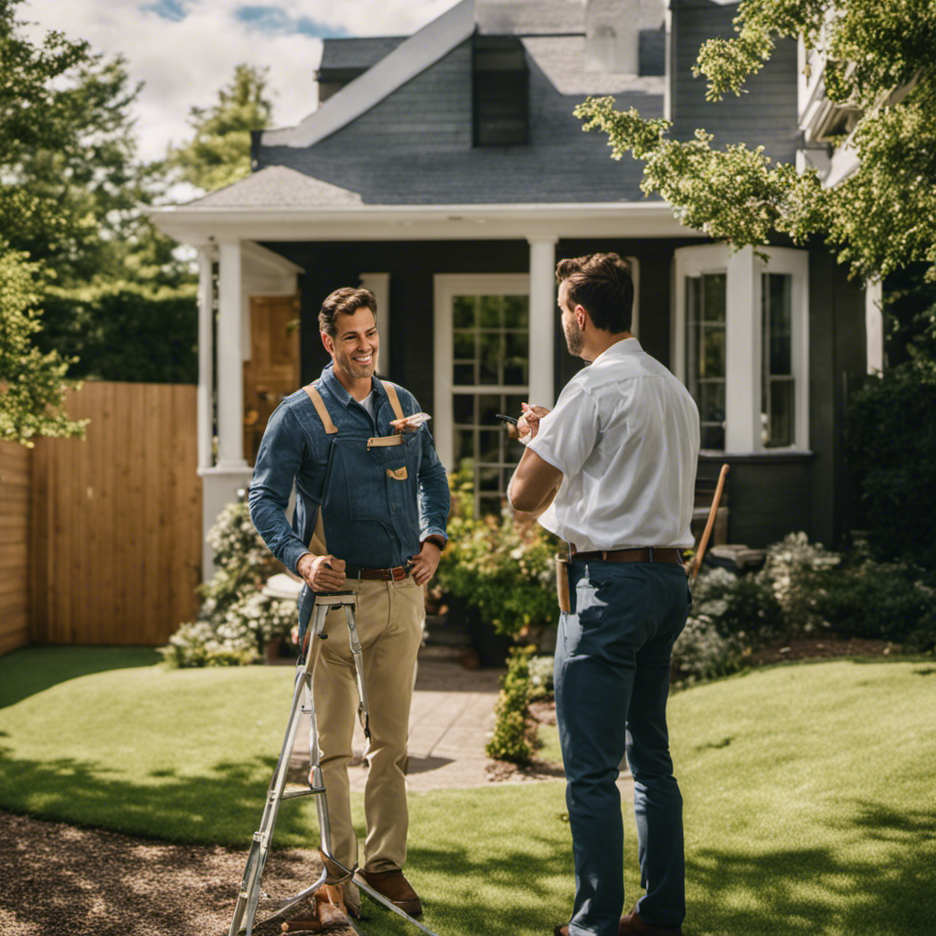 An image showcasing a homeowner and a professional painter in York engaged in a transparent discussion about pricing and estimates, emphasizing trust and reliability