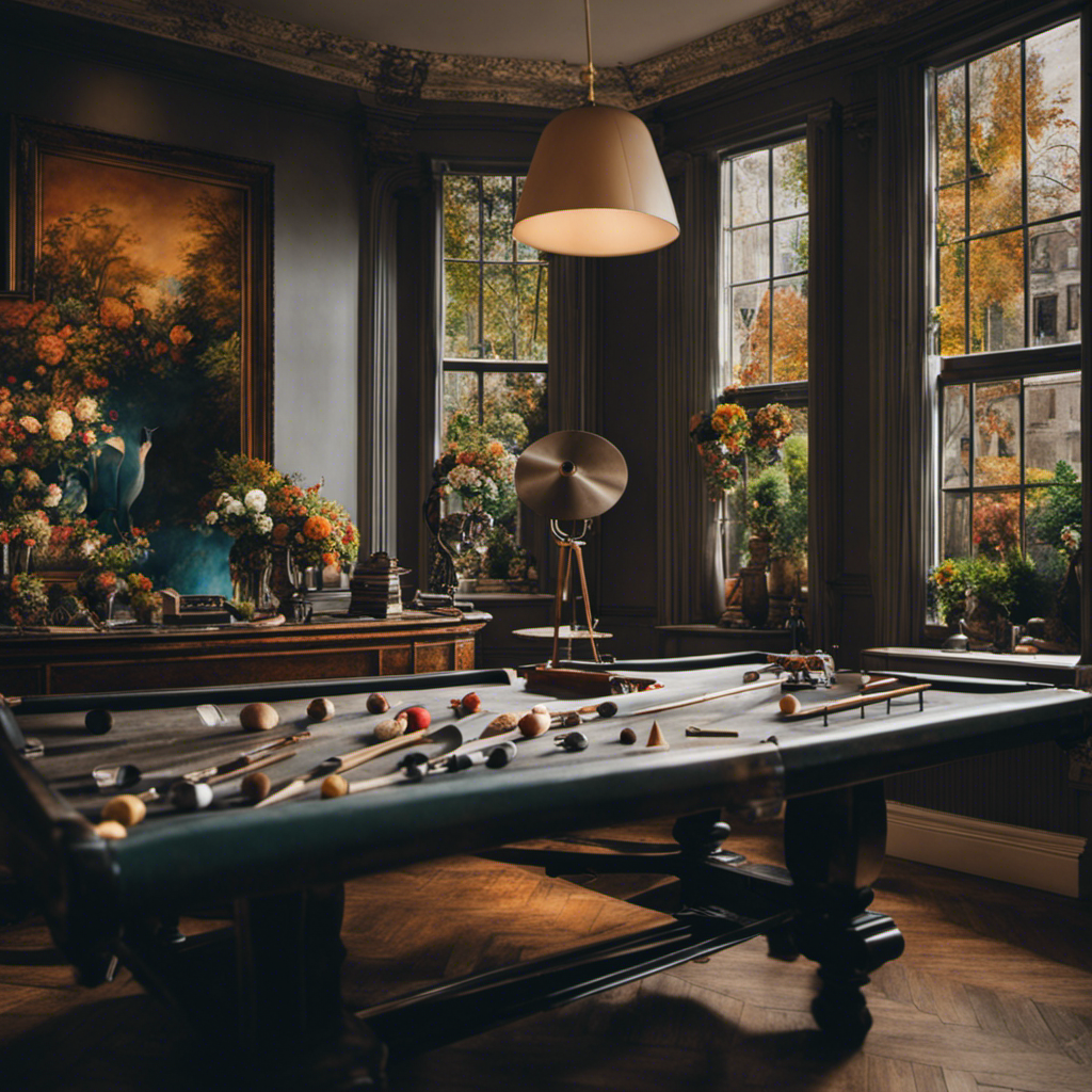 An image showcasing a painter's vast portfolio, displaying a range of beautifully finished projects, from intricate murals to flawless room transformations, highlighting their expertise and experience in York