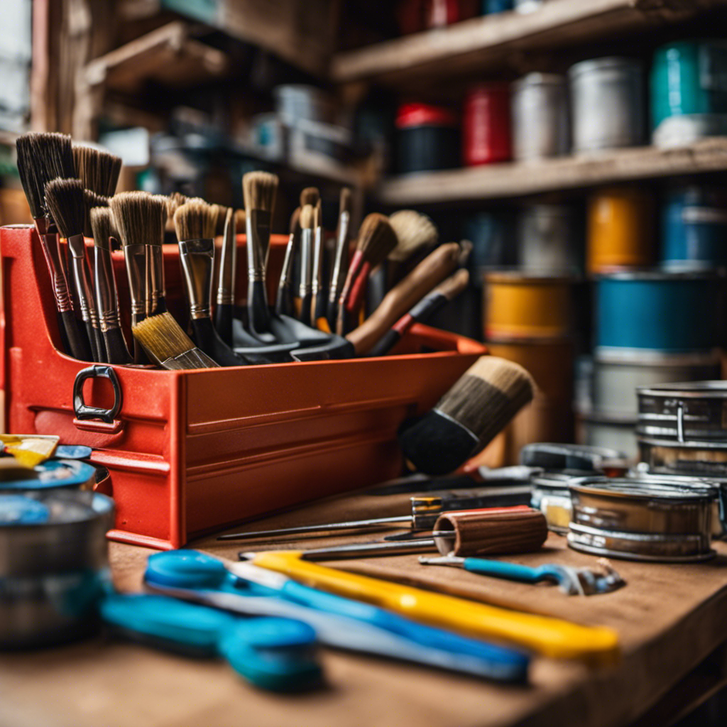 An image showcasing a well-organized toolbox with essential tools for interior painting in York