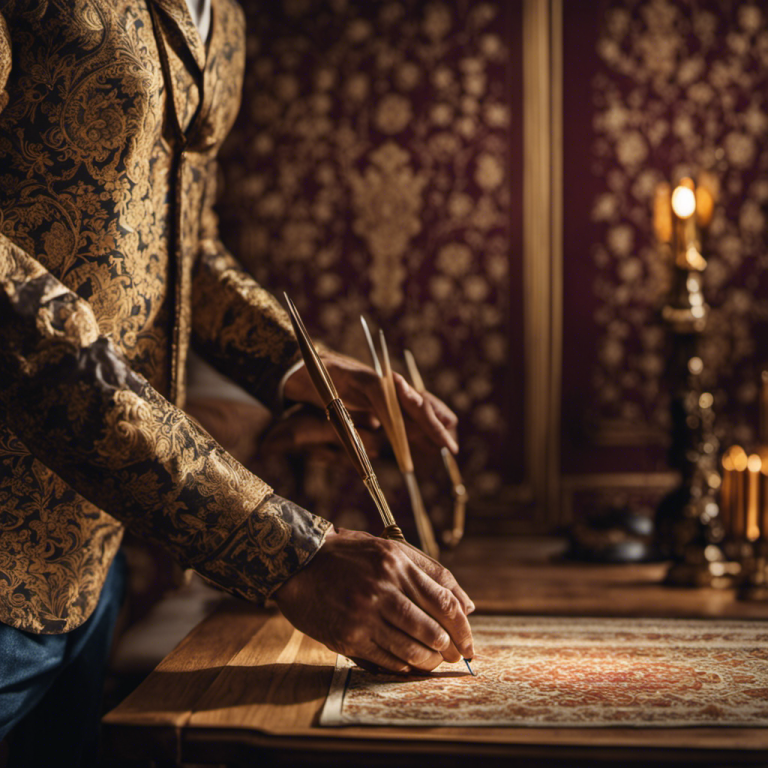 An image capturing the intricate process of skilled artisans meticulously applying York Wallpaper to transform a room