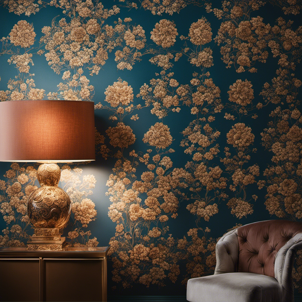 An image showcasing a skilled wallpaper installer in York meticulously aligning intricate patterns, expertly smoothing out each crease, and flawlessly blending colors, transforming a room into a stunning, artistic haven