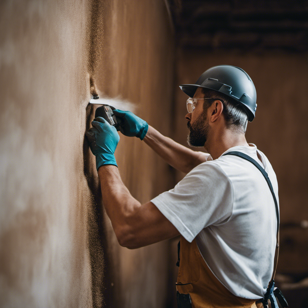 An image of a skilled York painter meticulously sanding an old wall, removing imperfections to ensure a flawless finish