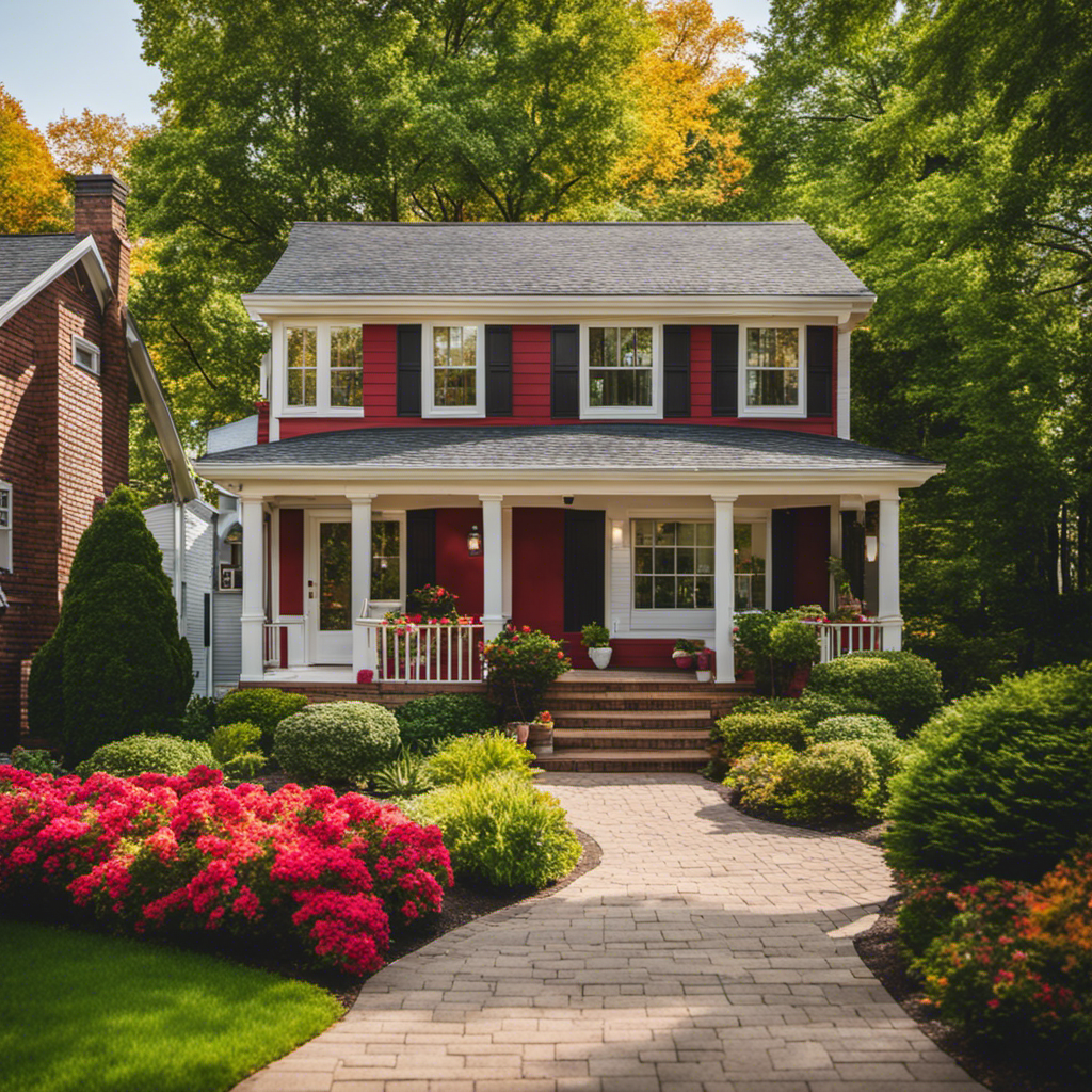 An image capturing a stunning before-and-after transformation of a home's exterior, showcasing the expertise of a top York painter