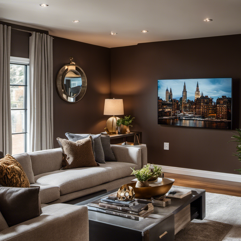 An image that showcases a living room transformed by affordable interior painting in York