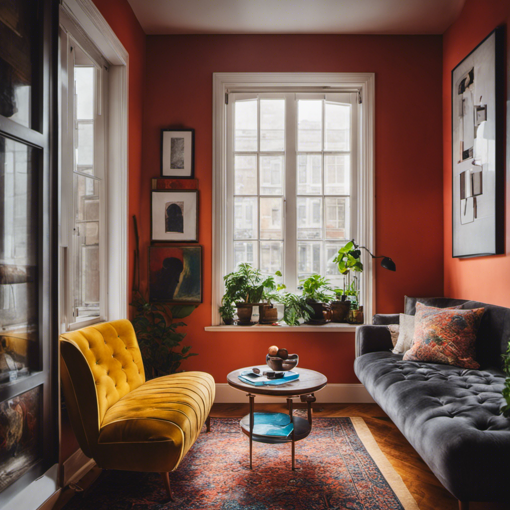 An image showcasing a cozy nook in a small apartment