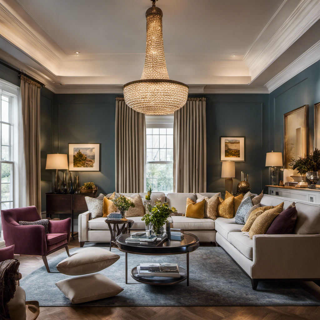 An image showcasing an elegant living room transformed by Elite York Painters