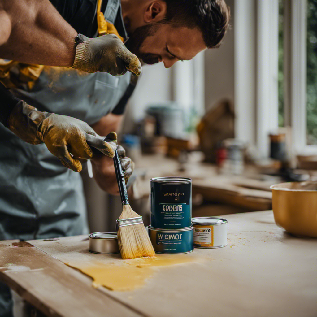 An image showcasing a skilled painter and decorator meticulously prepping surfaces, flawlessly applying high-quality paint, and sealing it with protective coatings, ensuring a long-lasting and vibrant finish for your home in York