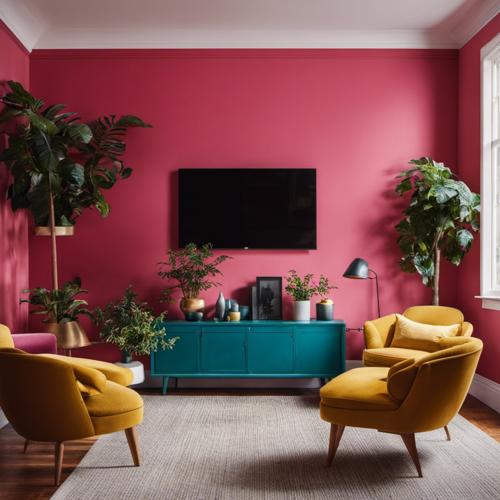 An image showcasing a vibrant living room with freshly painted walls in York