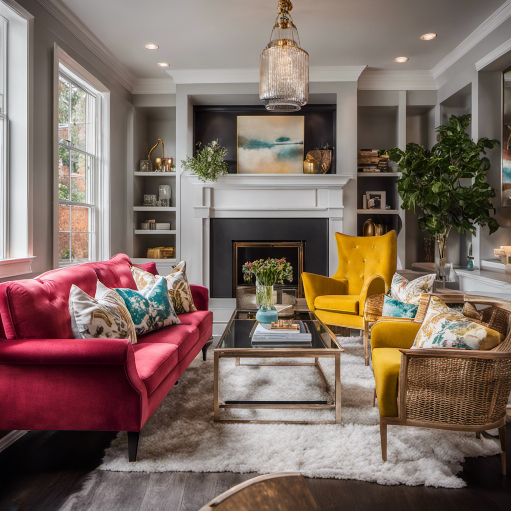 An image showcasing a beautifully renovated York home, adorned with elegant furnishings and vibrant pops of color