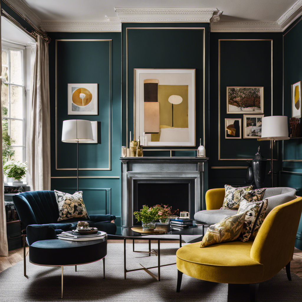 An image showcasing a beautifully designed living room in York, featuring walls adorned with carefully chosen paint colors that perfectly harmonize with the furniture, accentuating the space's elegance and personality