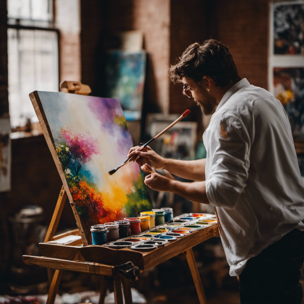 An image capturing the transformative journey of a York painter, showcasing their artistic process