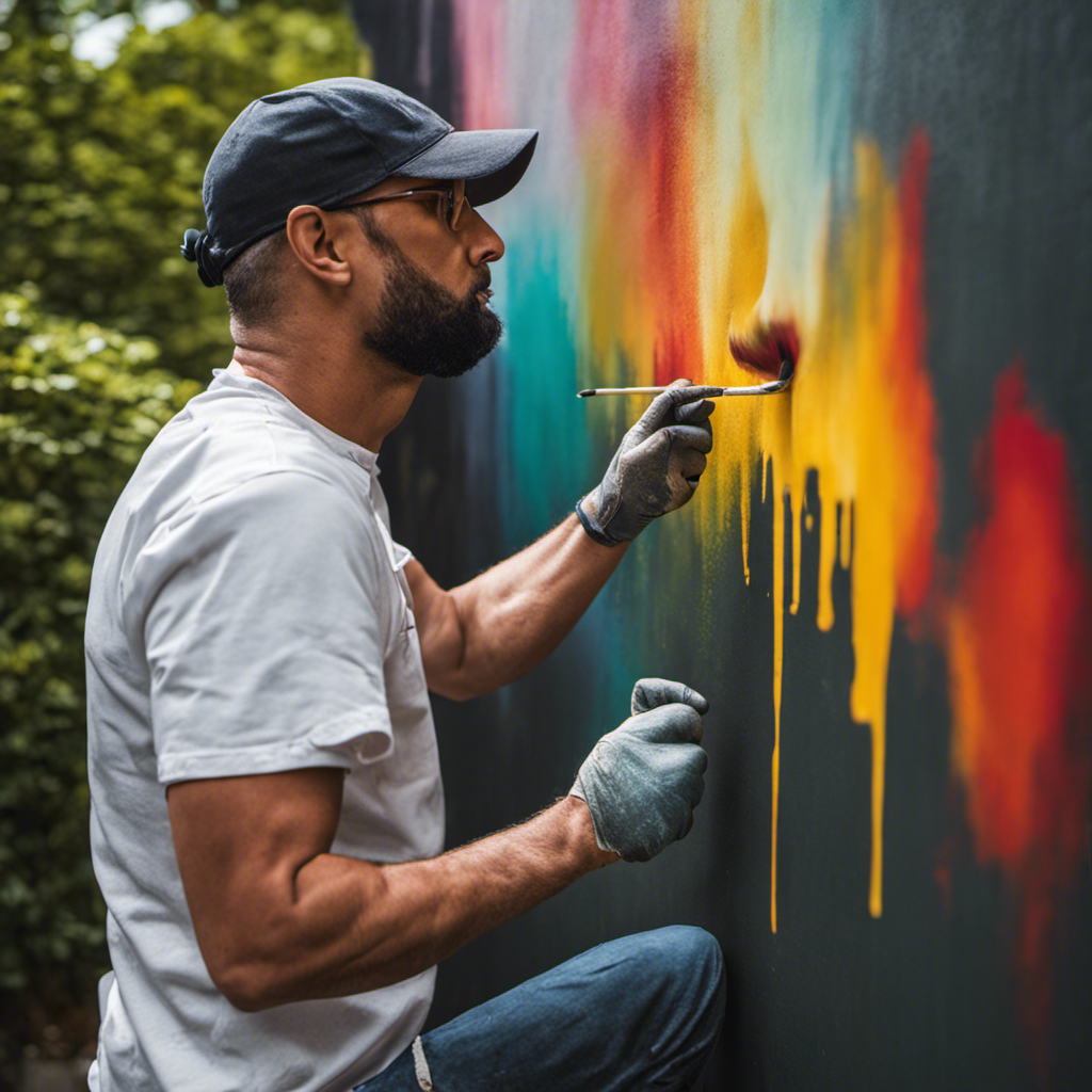 An image showcasing a master painter in York skillfully applying layers of rich, vibrant paint onto a meticulously prepared residential wall