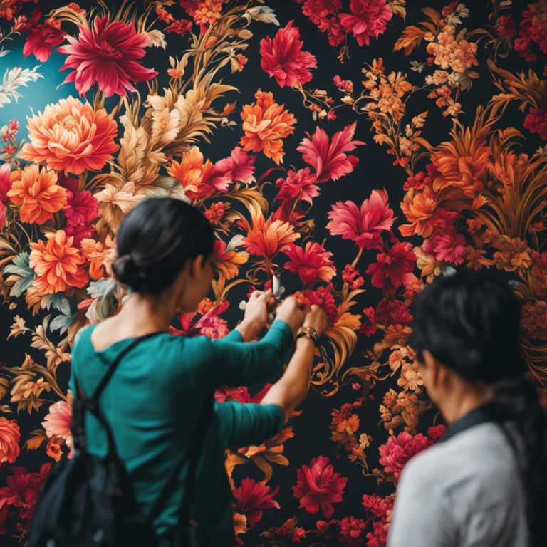 An image showcasing the meticulous artistry of York's wallpaper installation