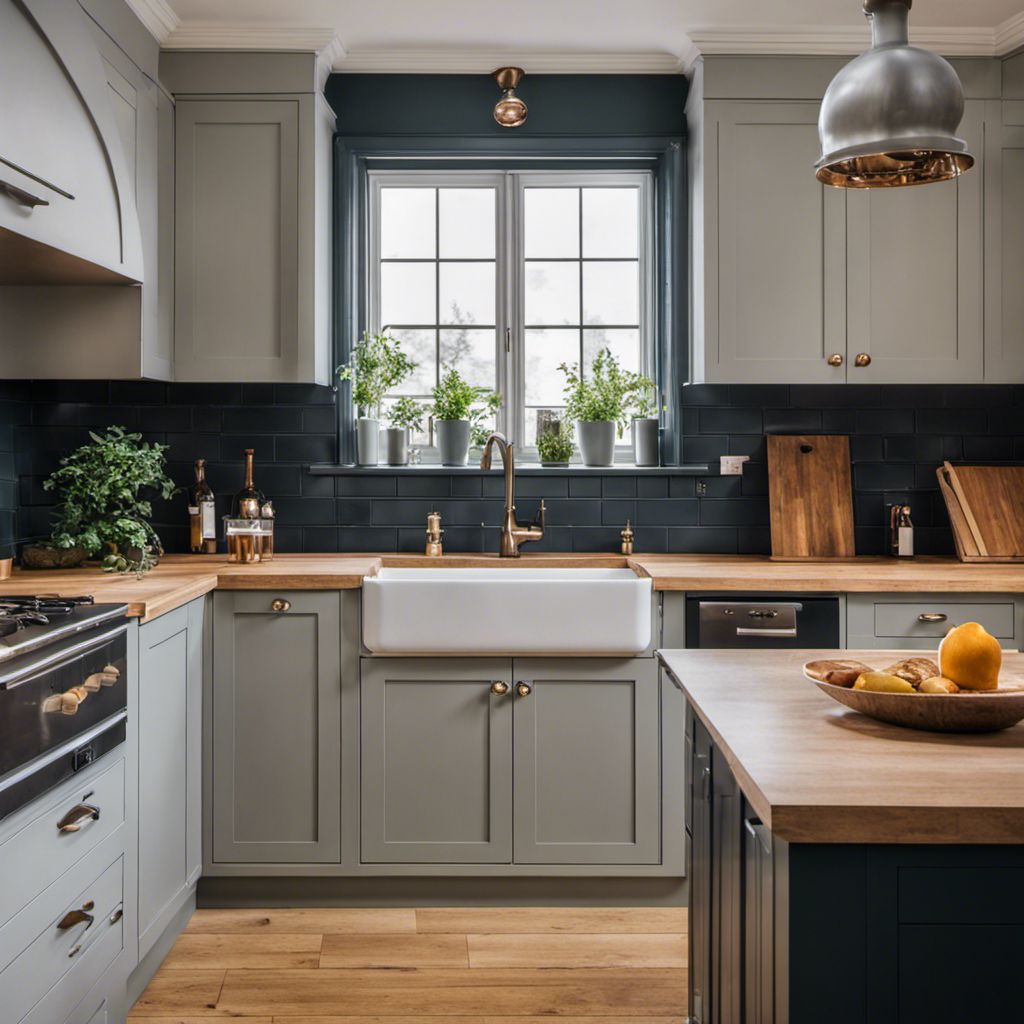 An image showcasing a beautifully renovated kitchen with freshly painted cabinets in York