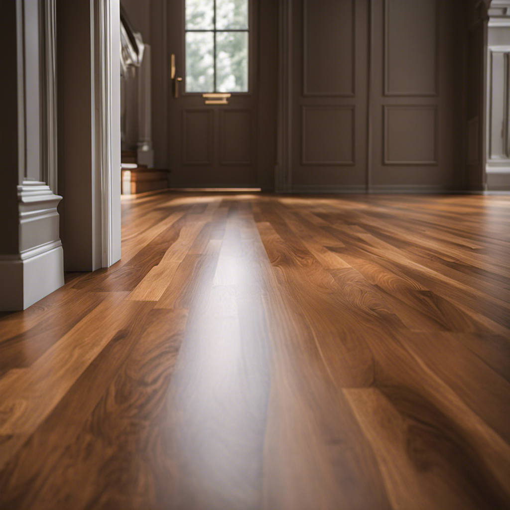  Create an image showcasing the transformation of a dull, outdated floor into a stunning masterpiece