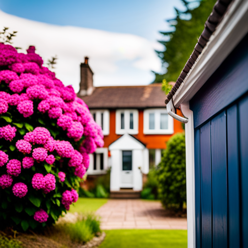 An image showcasing a beautifully painted house in York, with vibrant colors seamlessly blending into the surroundings